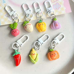 Cartoon Vegetable Key Chain Radish Doll Pendant Ornament