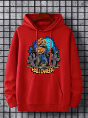 Men's Halloween Style Graphic Hoodie Active Breathable Hooded Sweatshirt