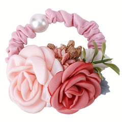 4pcs Flower Hair Ties Hair Accessories for Girls