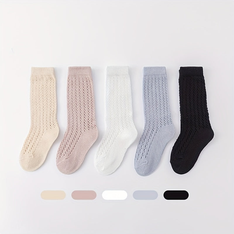 Baby Mesh Knee High Socks Breathable Bow Socks for Girls