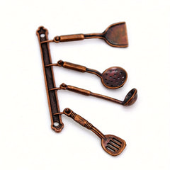 5pcs Dollhouse Kitchen Utensil Set 1 12 Scale Realistic Wall Decor Accessories