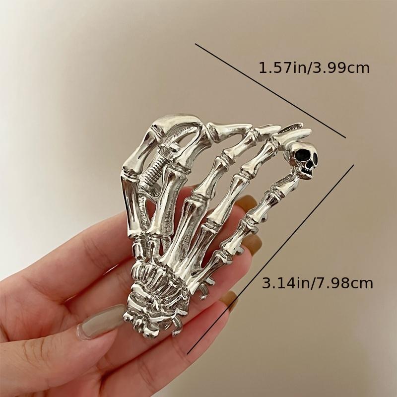 Gothic Skeleton Metal Hair Clip Hand Hair Claw Grunge Hair Claw