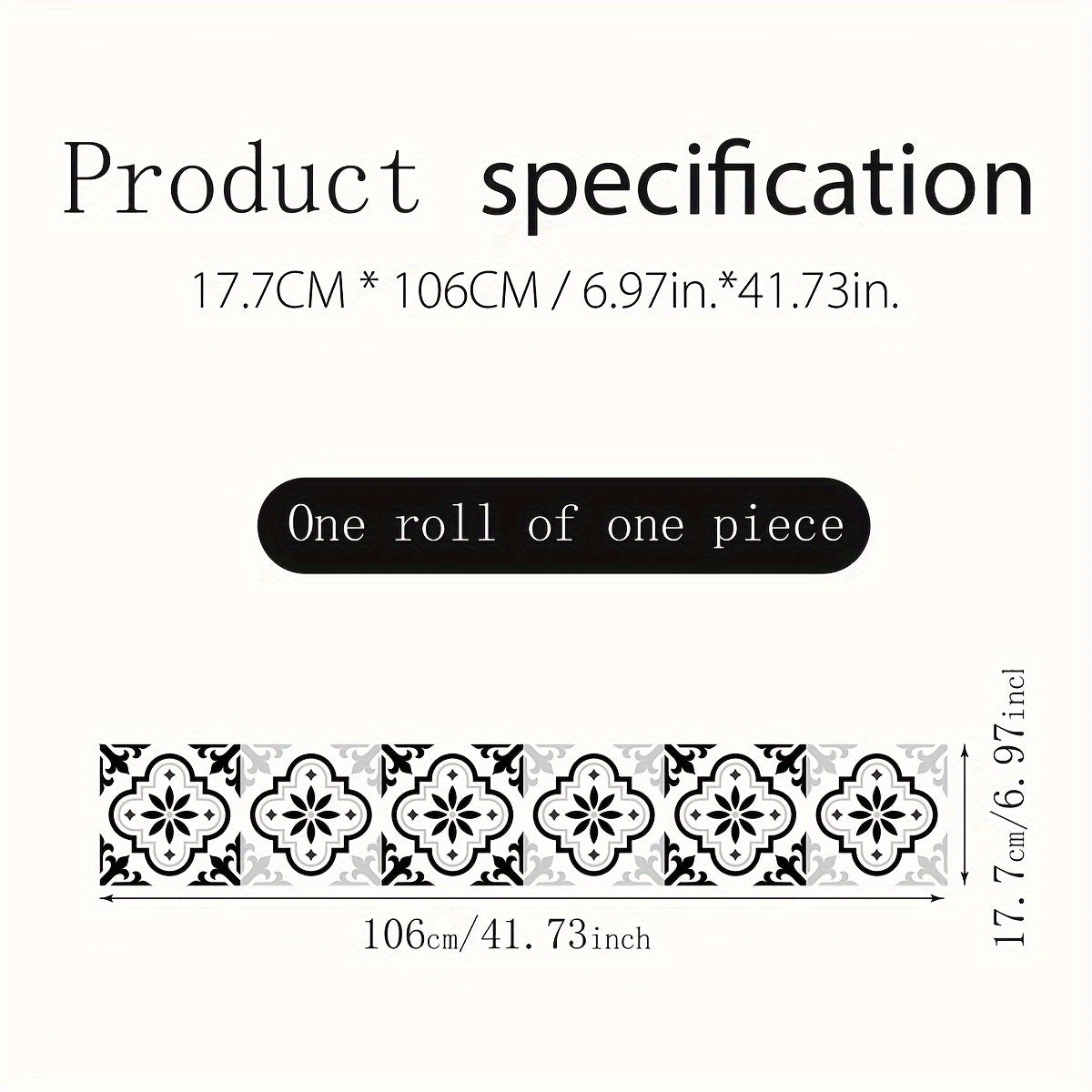 Moroccan Print Stair Sticker Self-Adhesive Art Wallpaper