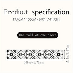 Moroccan Print Stair Sticker Self-Adhesive Art Wallpaper