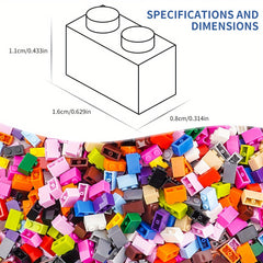 230pcs 1x2 High Brick Building Blocks DIY Toy for Boys and Girls