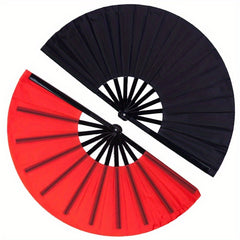 Vintage Nylon Cloth Folding Hand Fan for Men and Women