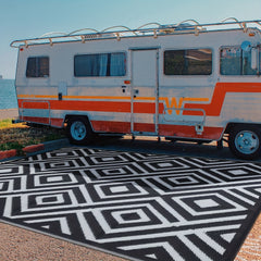 UV Resistant 5x8ft Outdoor Rug For Patio RV