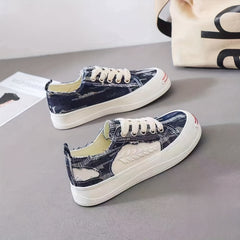Acecred Men Canvas Low Top Sneaker Lace up Casual Shoes