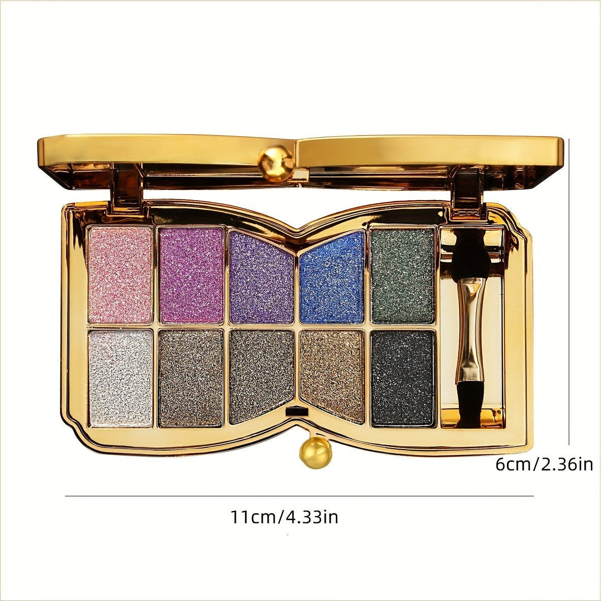 Sparkling Diamond Shimmer Eyeshadow Palette + Brush