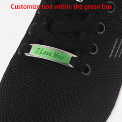Custom Engraved Shoe Lace Buckles - Anniversary Gift for Couples - Metal Sho