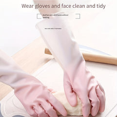 Stylish Gradient Latex Gloves for Home Cleaning