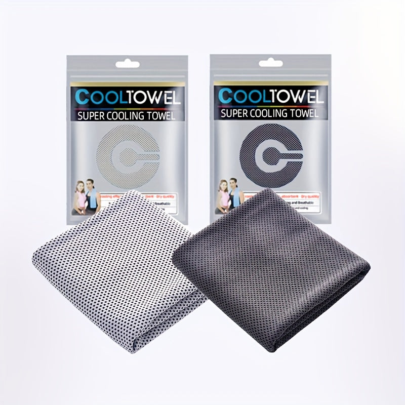 2pcs Cooling Towel for Sports Yoga Beach Camping Gym Soft Absorbent 35 4 x 11 8