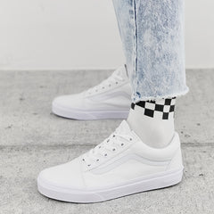 Women's Geometric Pattern Crew Socks Checkered Mid Tube Socks
