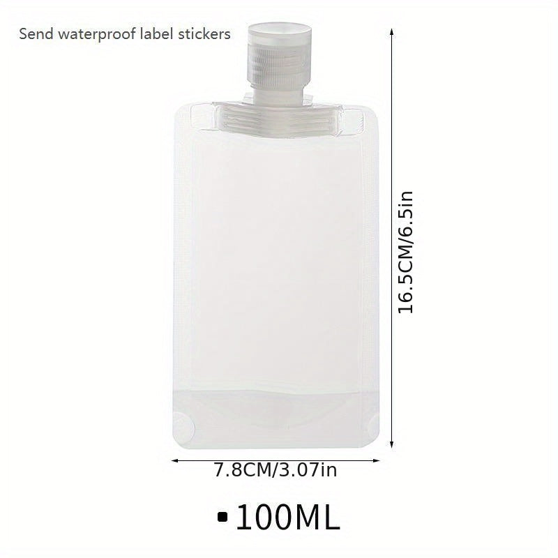 10 Pcs Travel Refillable Squeeze Pouch Toiletry Containers Lightweight
