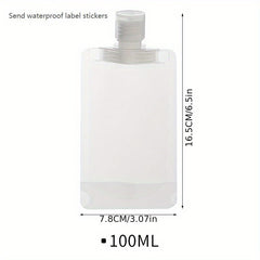10 Pcs Travel Refillable Squeeze Pouch Toiletry Containers Lightweight