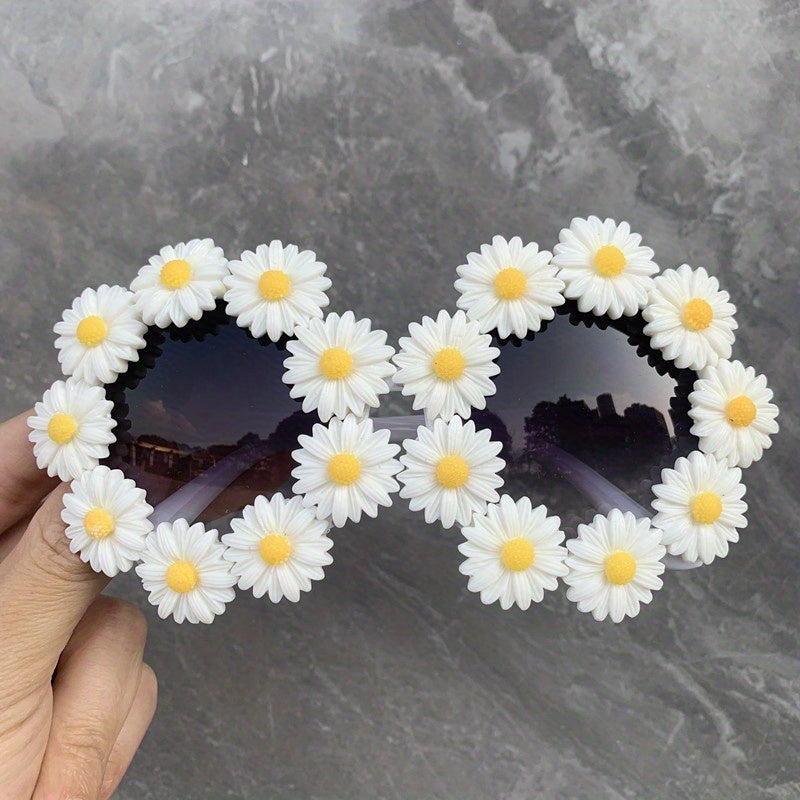 Daisy Flower Sunglasses Summer Gradient Glasses UV400
