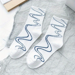 Letter Graffiti Print Socks for Women