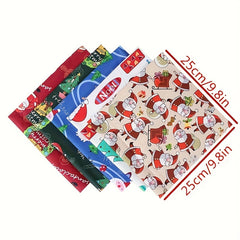 30pcs Christmas Patchwork Fabric Set, Printed Cotton for DIY Sewing Quilting