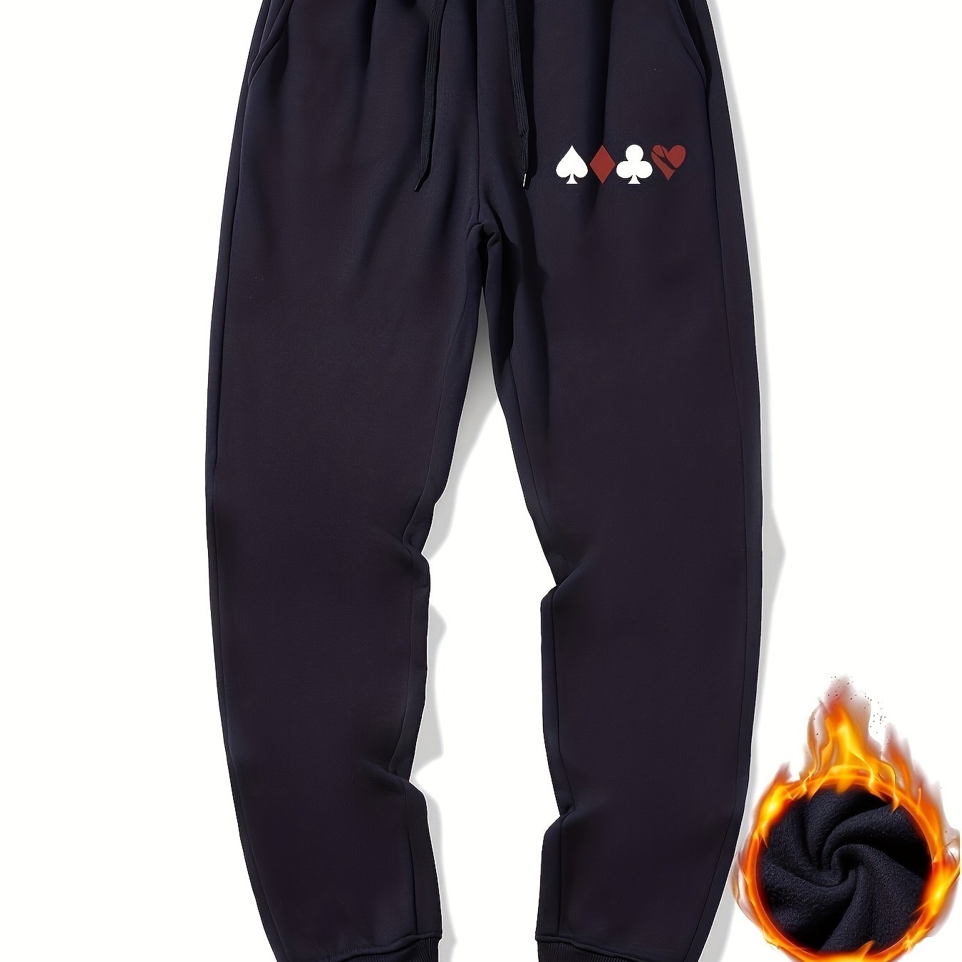 Casual Poker Suit Pattern Joggers Men's Sweatpants
