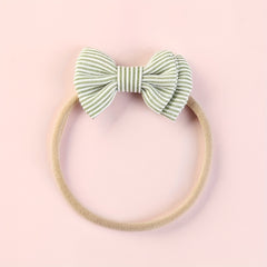 4pcs Striped Fabric Bow Headbands Girls Hair Accessories