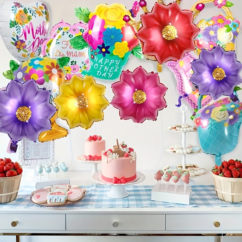 4pcs Flower Balloons Party Decoration Holiday Gathering Wedding Supplies