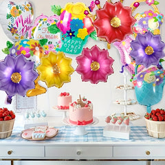 4pcs Flower Balloons Party Decoration Holiday Gathering Wedding Supplies