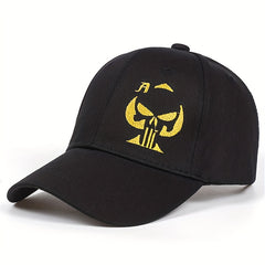 Punk Embroidered Skull Baseball Cap Breathable Wear Resistant Sunshade Sunscreen