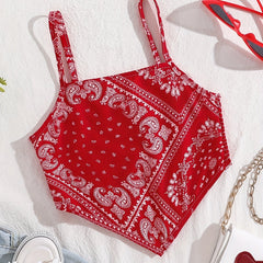 Kid's Paisley Camisole Spaghetti Straps Top