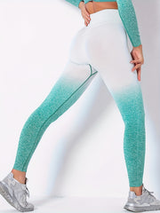 Gradient High Waist Yoga Tight Pants