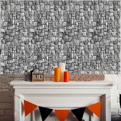 Stone Wall Halloween Tablecloth 2pcs