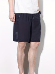 Men s Casual Loose Pocket Elastic Waist Drawstring Shorts