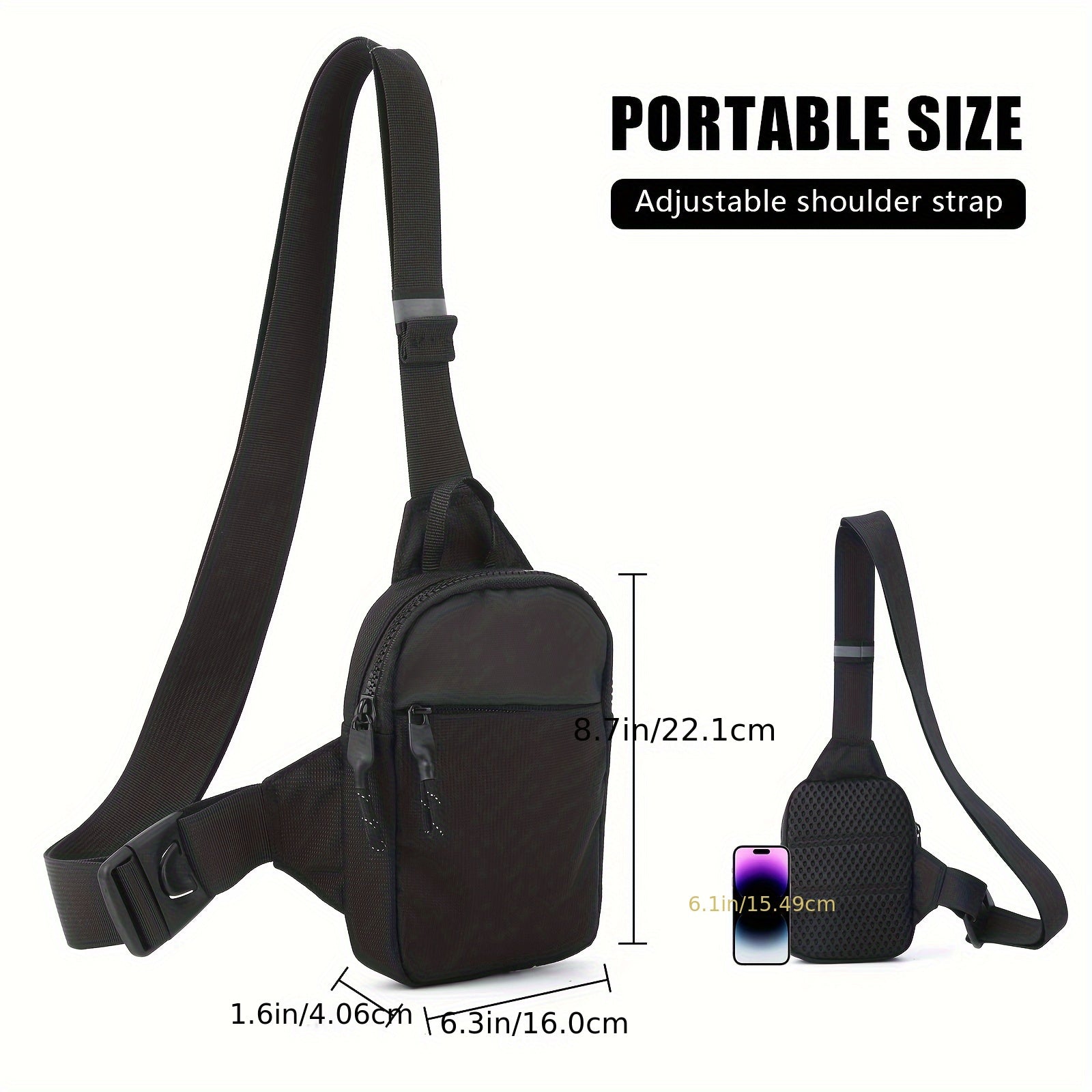 Sports Chest Bag Small Mobile Phone Bag Running Crossbody Bag