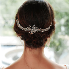 Crystal & Pearl Bridal Comb Hairpiece