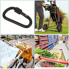 4pcs 7 Locking Hook Aluminum D Shape Clip For Outdoor Camping Hiking