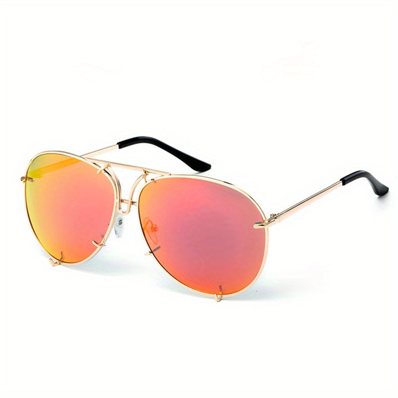 Top Bar Aviator Sunglasses Mirror Lens UV400