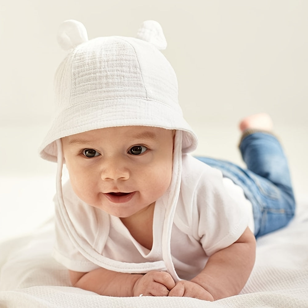 Cute Baby Rabbit Ears Bucket Hat for Sun Protection