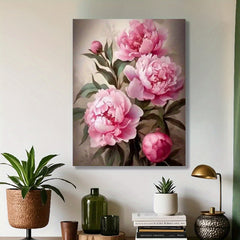 Gorgeous Blooming Peonies 40 64x50 Unframed DIY Digital Painting Kit by Number