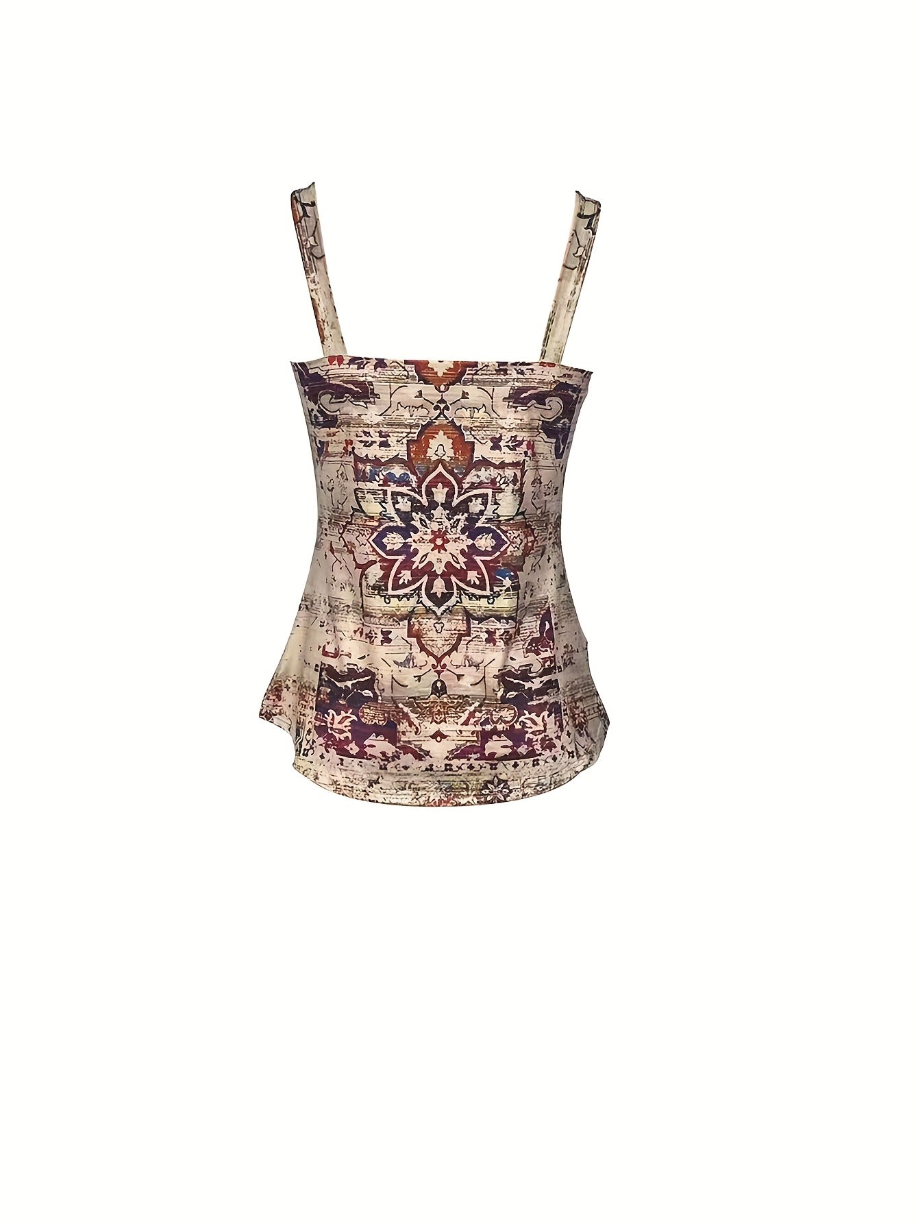 Floral Print V Neck Tank Top Women's Casual Sleeveless Summer Top