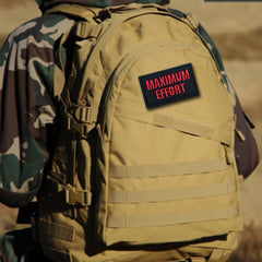 Maximun Effort Embroidered Morale Patches For Caps Uniforms Vests Backpacks