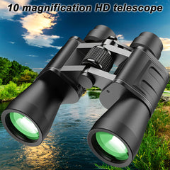 10x50 HD Binoculars with Green Illuminated Reticle & Case