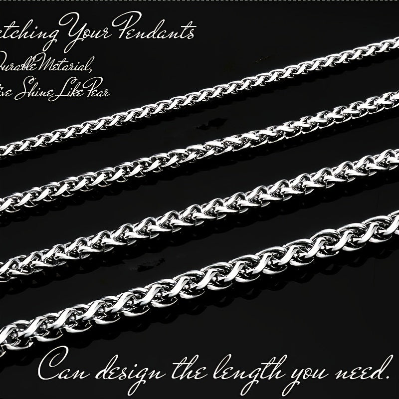 Men's Stainless Steel Necklace Cuban Double Chain