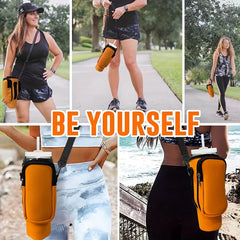 Water Bottle Holder with Shoulder Strap for Outdoor Activities