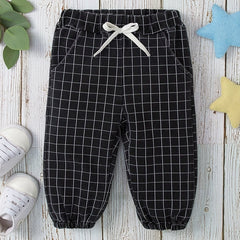 Plaid Joggers Pants Baby Girls Trousers