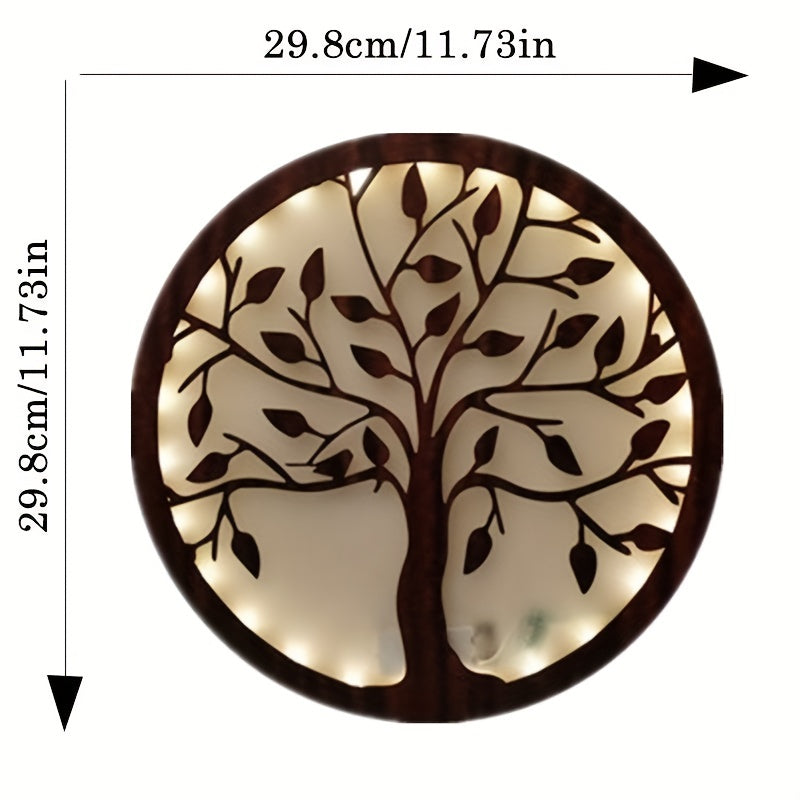 LED Timing Tree of Life Wood Board Hanging Night Light