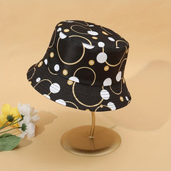 Double sided Dot Print Bucket Hat for Men and Women