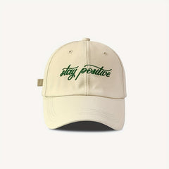 Retro English Embroidery Peaked Cap Soft Top Cargo BF Style Baseball Cap