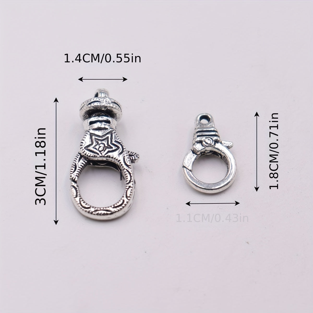 20pcs Mixed Ancient Silvery Alloy Lobster Clasp DIY Materials