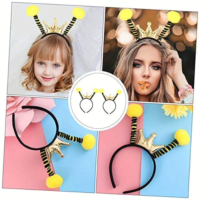 Bee Headband Stuffed Animal Party Halloween Cotton Hair Ring Prop
