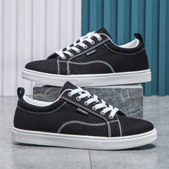 Men's Casual Breathable Canvas Shoes Low Top Non Slip