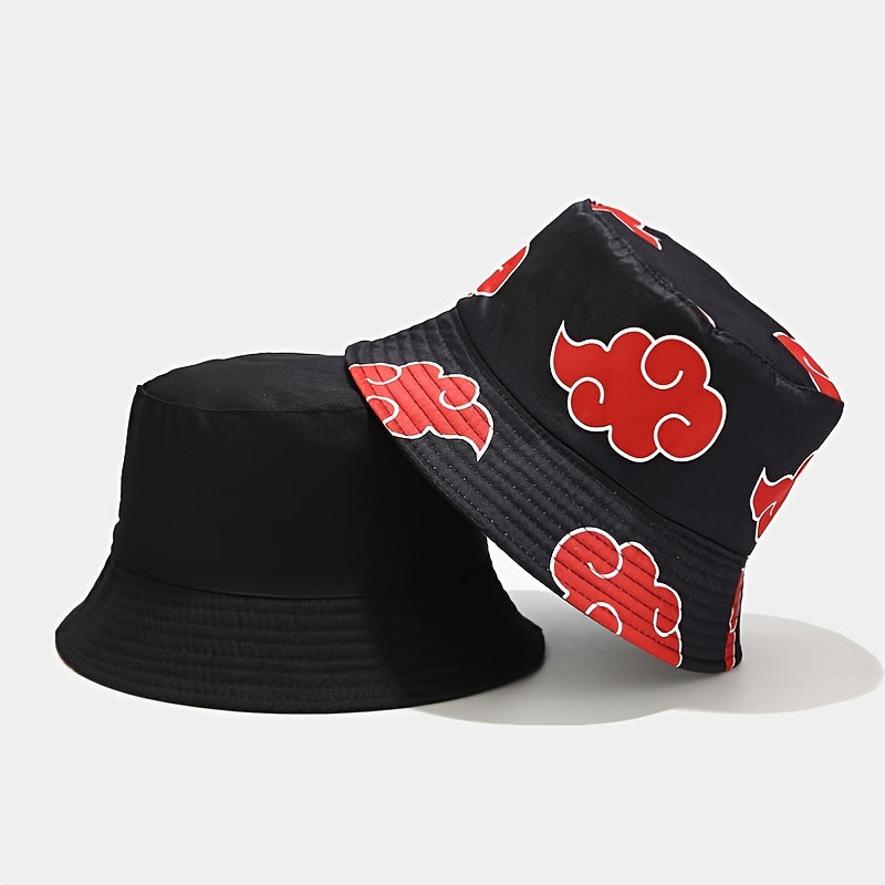 Reversible Cloud Print Sun Bucket Hat
